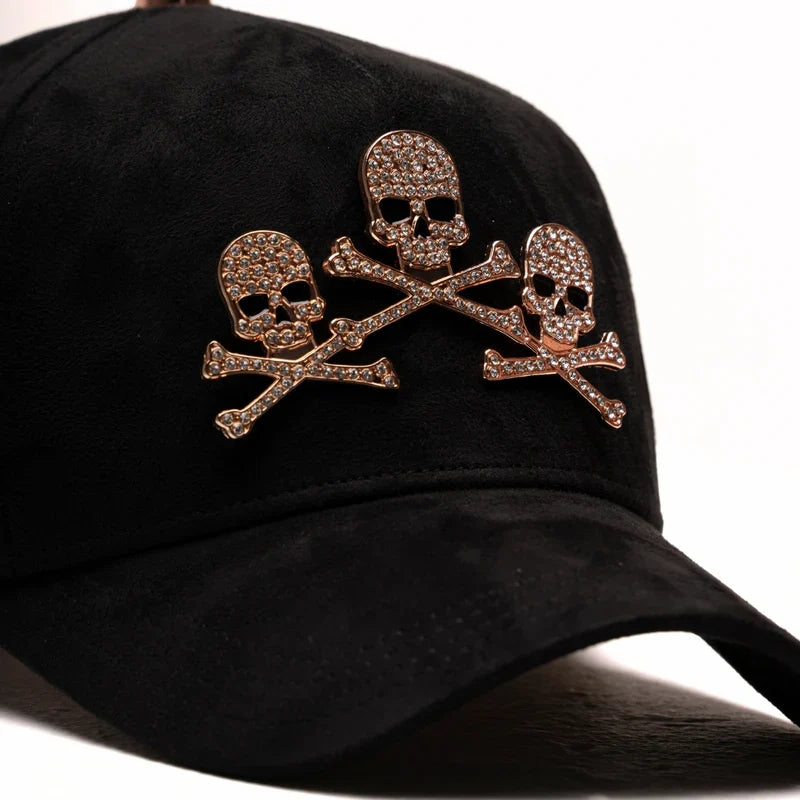 BARBAS HATS “ROSE GOLD SKULLS”