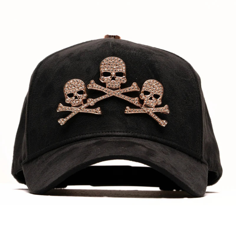 BARBAS HATS “ROSE GOLD SKULLS”